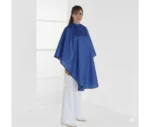 capa de peluqueria azul