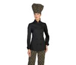 Chaqueta Cocinera Lady Negra Extra Ligera