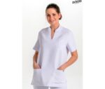 Casaca Sanitaria Unisex Cuello Mao Microfibra DYNEKE 8008 de microfibra