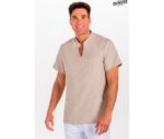 Casaca Sanitaria Unisex Cuello Mao Microfibra DYNEKE 8008 de microfibra