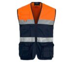 chaleco multibolsillos reflectante alta visibilidad amarillo naranja gris verde
