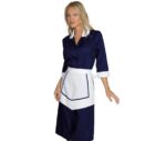 Uniforme de Servicio Kinshasa. Mujer Blu. 65/35% Pol/Alg. 125 gr/qm. Manga Francesa. Botones Fijos. Cuello y Puños en Blanco