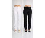 8056 pantalon blanco negro trabajo