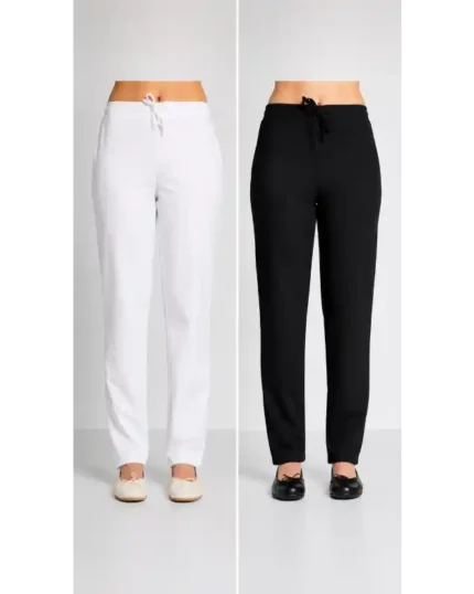 8056 pantalon blanco negro trabajo