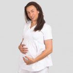 Casaca sanitaria premamá. Casaca uniformes embarazadas