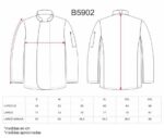 chaquetilla de cocina barata clásica blanca corchetes
