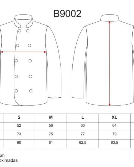 chaquetilla de cocina clásica blanca botones barata