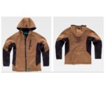 Sudadera industria casual WF2605 capucha Workteam Cuello alto con cierre de cremallera de nylon y cubrecosturas en el interior.