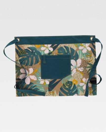 Delantal con peto estampado y combinado, canvas antimanchas WorkTeam M758