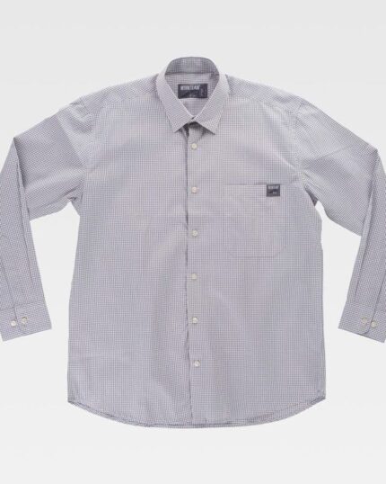 Camisa de trabajo Manga Larga Cuadros B8010 Workteam