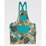 Delantal con peto estampado y combinado Canvas antimanchas WorkTeam M756