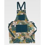 Delantal con peto estampado y combinado Canvas antimanchas WorkTeam M756