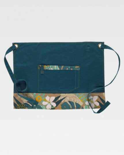 Delantal francés, estampado y combinado canvas antimanchas WorkTeam M759