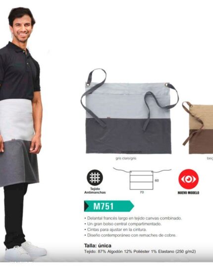 Delantal antimanchas hostelería, cocina o comercio