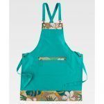 Delantal con peto estampado y combinado, canvas antimanchas WorkTeam M758