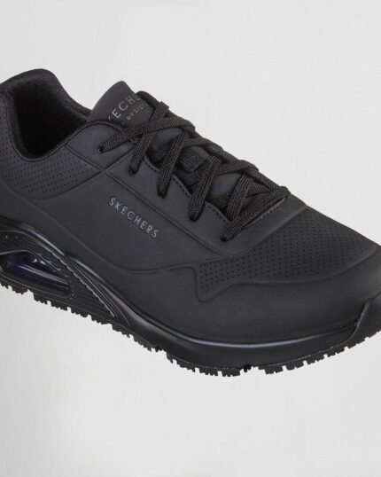 zapatillas para trabajar WORK RELAXED FIT: UNO SR - SUTAL SKECHERS HOMBRE SK200054EC 001 - NEGRO 101 - BLANCO