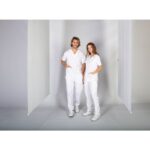 Uniforme sanitario barato blanco para hombre y mujer