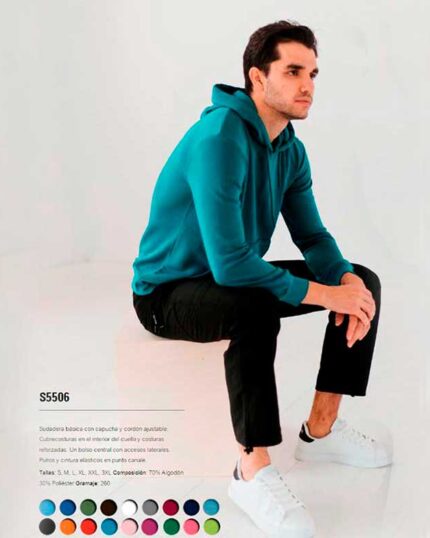 Sudadera laboral con capucha WORKTEAM S5506