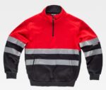 Sudadera alta visibilidad roja con reflectante C9033 WorkTeam