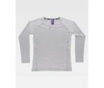 Camiseta de trabajo cómoda para mujer de tejido elástico