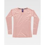 Camiseta de trabajo cómoda para mujer de tejido elástico