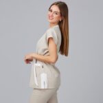Casaca de estética mujer Loto X.Linen beige - Gary's