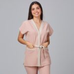 Casaca de estética mujer Loto X.Linen rosa - Gary's