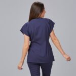 Casaca de estética mujer Loto X.Linen azul - Gary's
