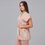 Casaca de estética mujer Loto X.Linen rosa - Gary's