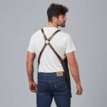 Delantal peto vaquero y piel reciclada - Gary's