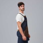 uniforme moderno hostelería camarero camarera mandil vaquero 100% algodón jeans denim