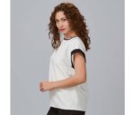 Blusa para mujer de manga corta con vuelta modelo 241100 - Ropa laboral cómoda y estilosa