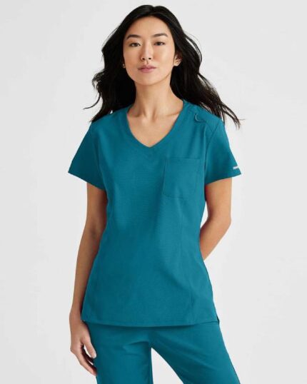 Blusa médica con un bolsillo y cierre por dentro Dignity Skechers™ de Barco