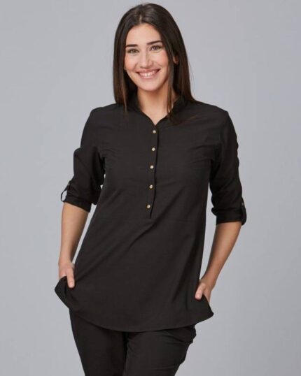 BLUSA MUJER CUELLO MAO VINCA 600041