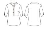 Blusa para mujer con cuello mao modelo 600041 - Ropa laboral elegante y cómoda