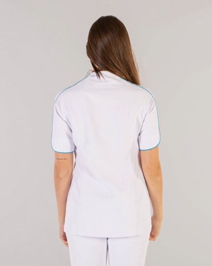 Casaca sanitaria de manga corta para mujer Gary's modelo 6618 Arancha - Ropa de trabajo cómoda y profesional