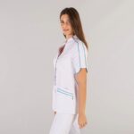 Casaca sanitaria de manga corta para mujer Gary's modelo 6618 Arancha - Ropa de trabajo cómoda y profesional