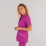 Casaca sanitaria de manga corta para mujer Gary's modelo 6618 Arancha - Ropa de trabajo cómoda y profesional
