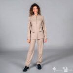 Pantalón de sarga de mujer para trabajar tejido reciclado