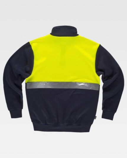 Sudadera combinada WORKTEAM C9841 con cintas reflectantes