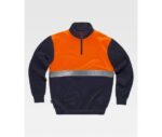 Sudadera combinada WORKTEAM C9841 con cintas reflectantes