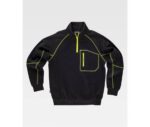 Sudadera de trabajo Workteam modelo C9800 con costuras combinadas - Ropa laboral cómoda y duradera