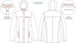 Parka de trabajo para mujer con capucha modelo 800031 - Abrigo resistente y cómodo para empleo laboral