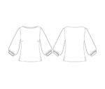 Blusa Gary's para chica de media manga modelo Rosanna 240006 color celeste - Prenda cómoda y elegante para trabajo