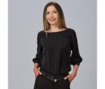 Blusa Gary's para chica de media manga modelo Rosanna 240006 color celeste - Prenda cómoda y elegante para trabajo
