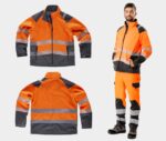 Ropa de alta visibilidad para el frio lluvia con cintas reflectantes´