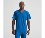 Blusa médica con cuello en V y un bolsillo Skechers™ de Barco