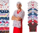Casacas sanitarias estampadas baratas