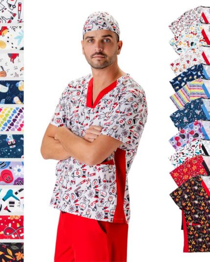 Casacas sanitarias estampadas baratas