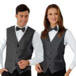 Chaleco camarero elegante para hombre o mujer con forro